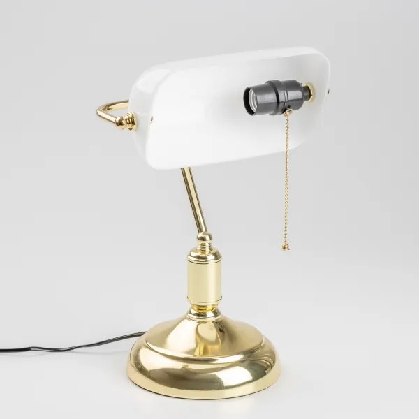 Brilagi - Lampă de birou BANK OFFICE, 1xE27/60W/230V, aurie/albă