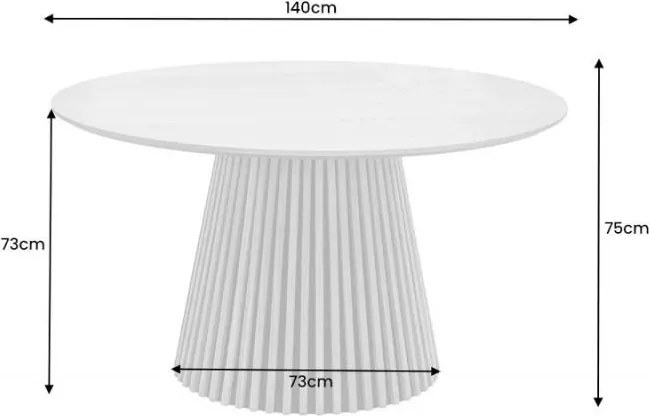 Masa rotunda Valhalla Wood 140cm, stejar inchis