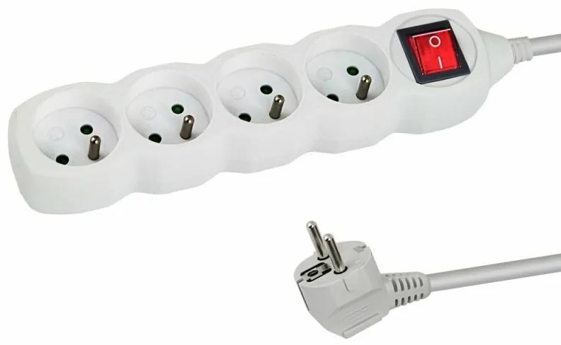 Prelungitor Esperanza ELK212W switch ON/OFF 4 prize 1.5m Alb