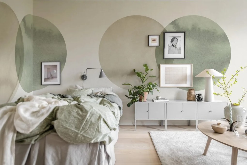 Fototapet, Eclipse, Beige Green, Rebel Walls