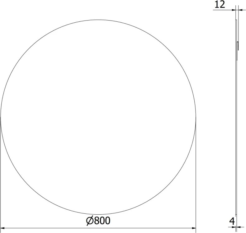 Mexen Alto oglindă de baie rotundă 80 cm - 9853-080-080-000-00