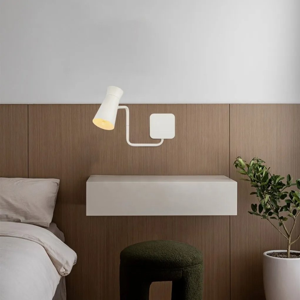 Aplica cu brat si spot directionabil LORD 8879 alb crem