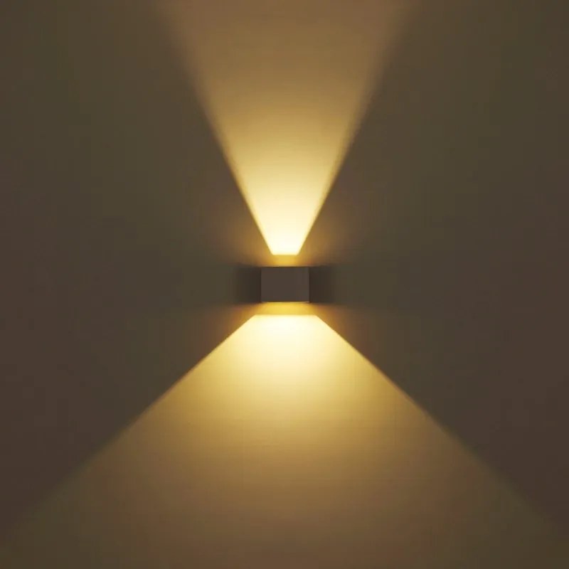 Aplica LED, Spot pentru iluminat exterior design modern IP54 Veronika nisip 10x10cm