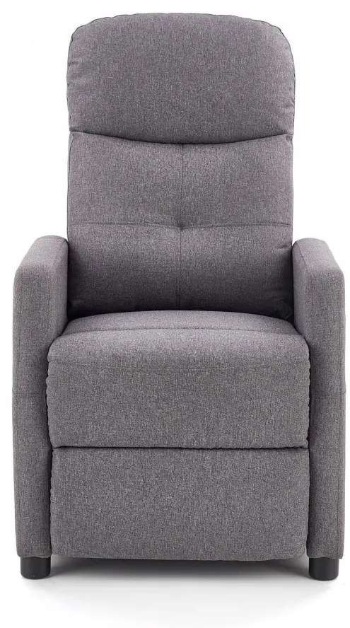 Fotoliu recliner Felipe stofa gri H103 cm