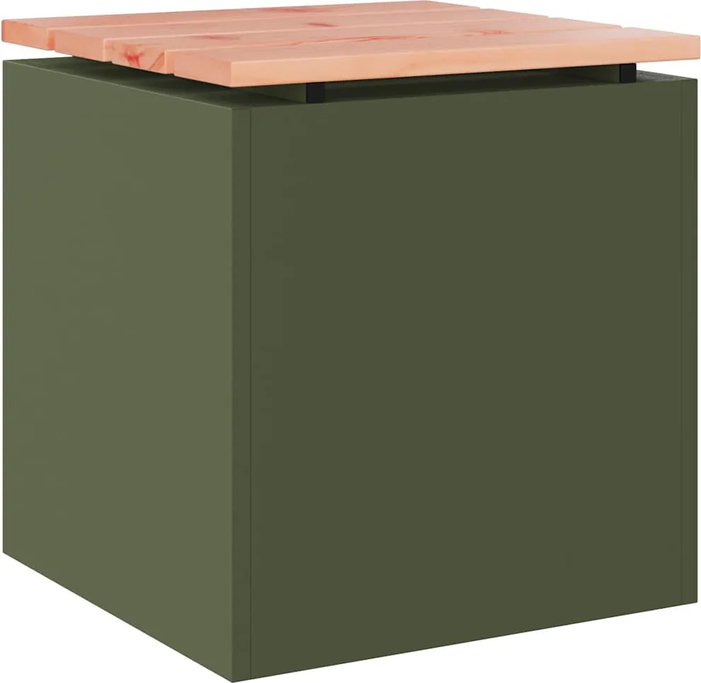 vidaXL Bancă de grădină Olivengrønn 40 x 40 x 43 cm Oțel