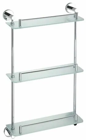 SAPHO XR608 X-Round E raft triplu din sticlă cubară 38 x 67,5 x 13 cm