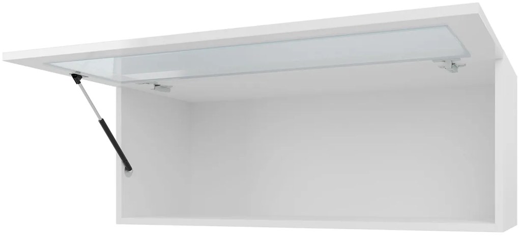 Vitrină 90 sticlă Zylia (Negru + Stejar wotan) (iluminat LED albastru). 1060036