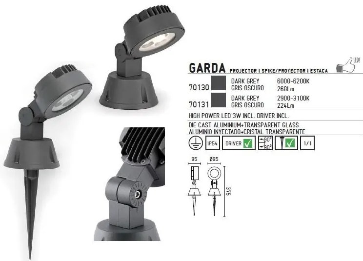 Tarus iluminat exterior IP54 Garda 70130