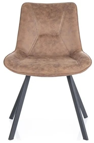 Scaun tapitat Link maro deschis/negru tap.212