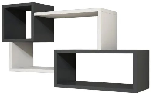 Etajeră de perete AFRO 51x90,6 cm albă/antracit