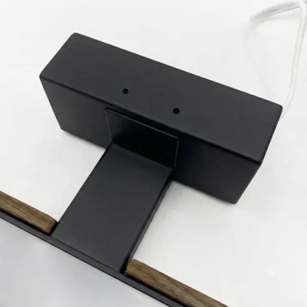 Brilagi - LED iluminare oglindă pentru baie 3în1 WOODY MIRROR LED/8W/230V IP44 negru/stejar-nuc