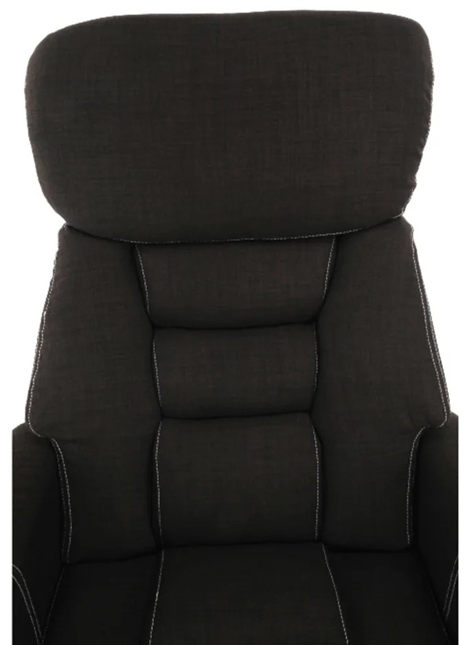 Fotoliu pentru relaxare, material textil ciocolatiu, KOMFY