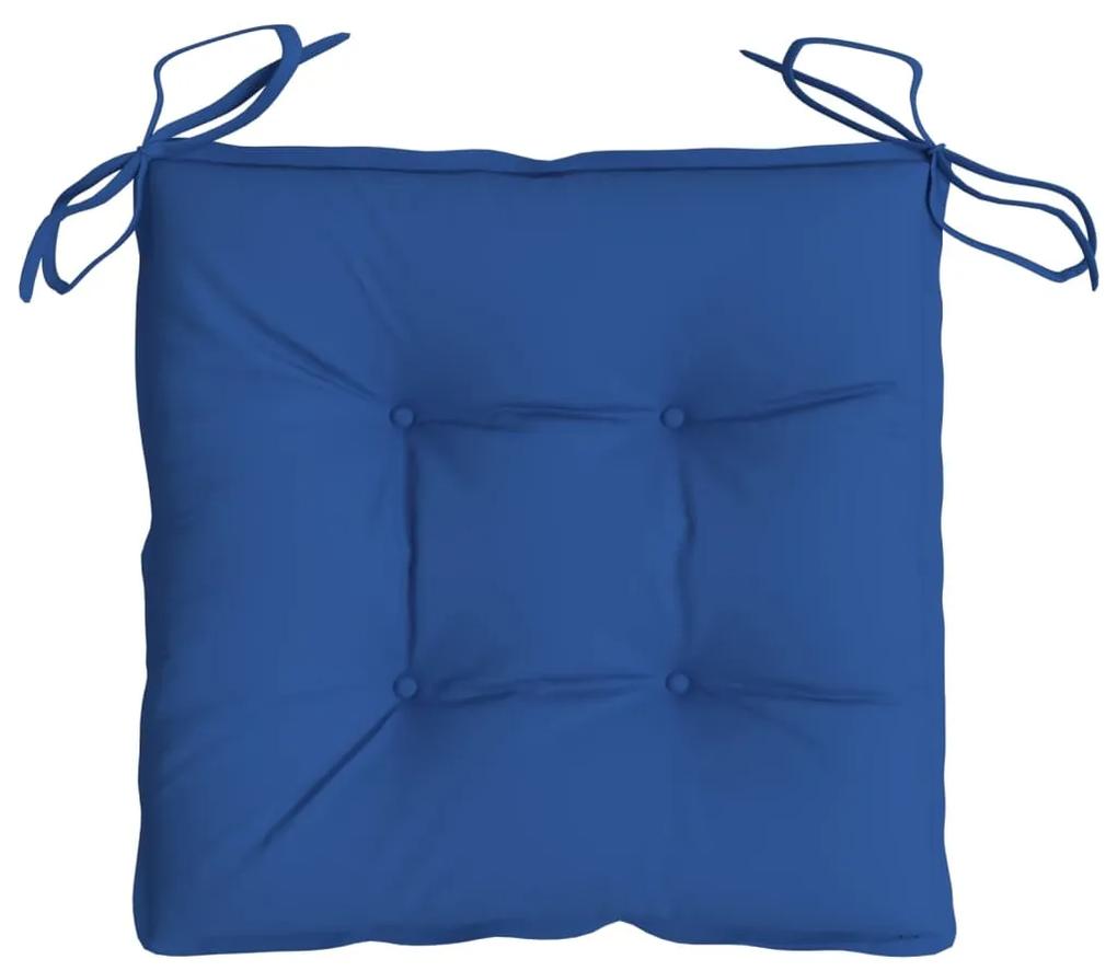 Perne de scaun, 4 buc, albastru, 50 x 50 x 7 cm, textil 4, Albastru, 50 x 50 x 7 cm