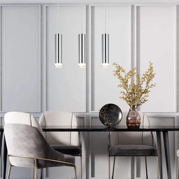 Lustră pe cablu ARMIN 3xGU10/10W/230V crom lucios