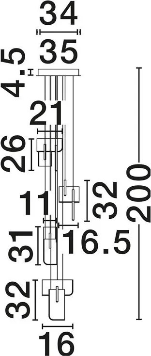 Lustra LED suspendata design decorativ 3000K TOTEM
