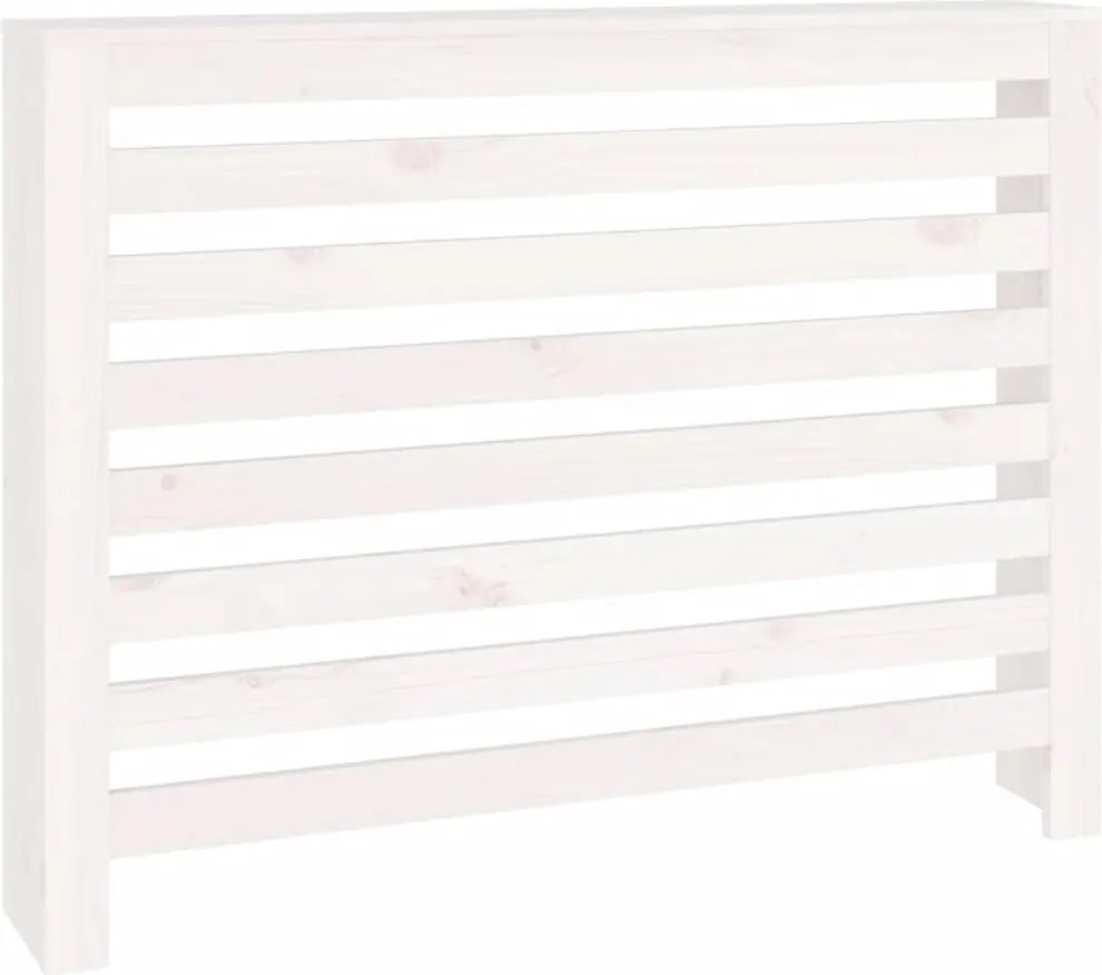 vidaXL Mască pentru calorifer, alb, 108,5x19x84 cm, lemn masiv de pin