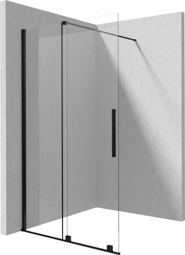 Paravan de dus Deante Jasmin negru mat 90x195 cm