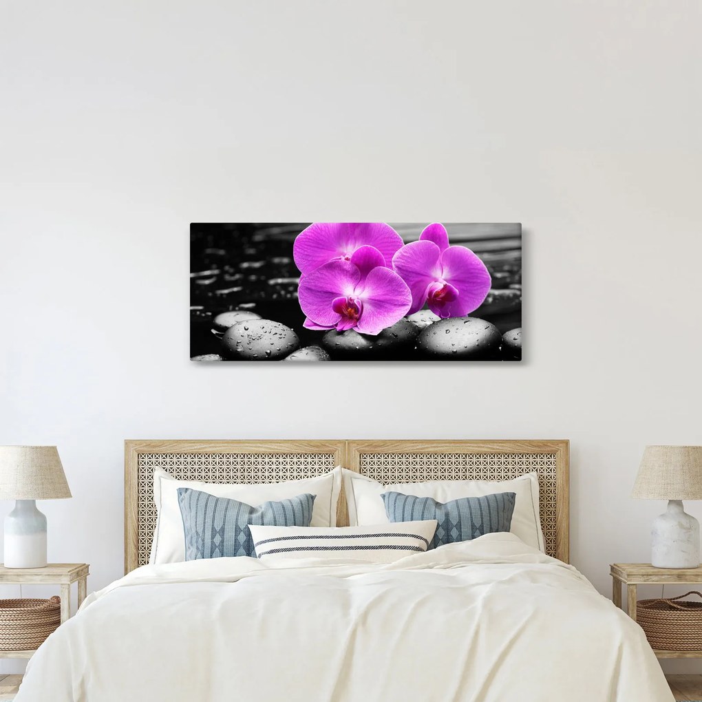 Tablou - Orhidee violet (120x50 cm)