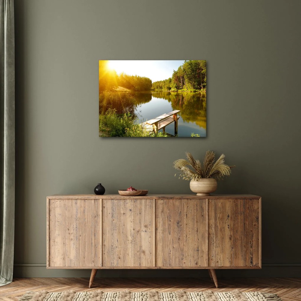 Tablou - Lac la munte (70x50 cm)