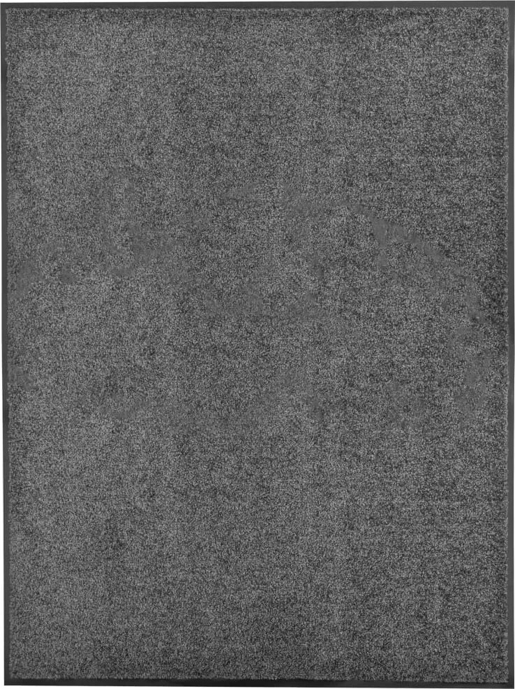 vidaXL Covoraș de ușă lavabil, antracit, 90 x 120 cm