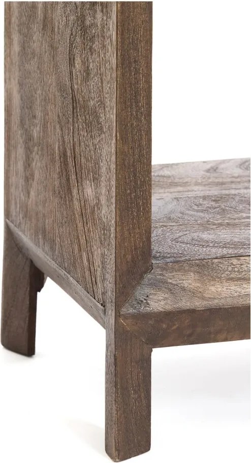 Bibliotecă în culoare naturală din lemn masiv de mango 48x190 cm Sondrio – Light &amp; Living