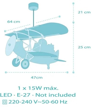 Dalber 54602 - Lustr copii LITTLE LION 1xE27/15W/230V