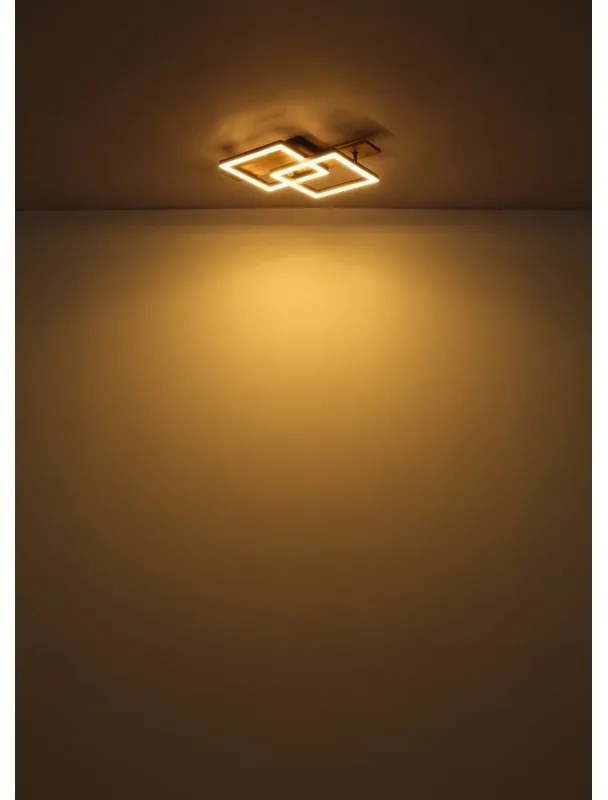 Plafoniera LED design slim JEFFRY aspect lemn 67350-16 GL