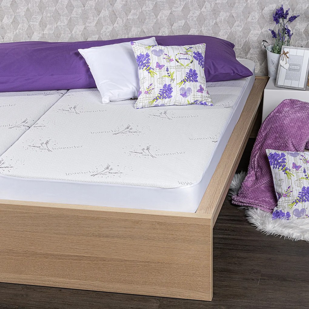 Protecție saltea 4Home Lavender cu bordură, 180 x 200 cm + 30 cm, 180 x 200 cm