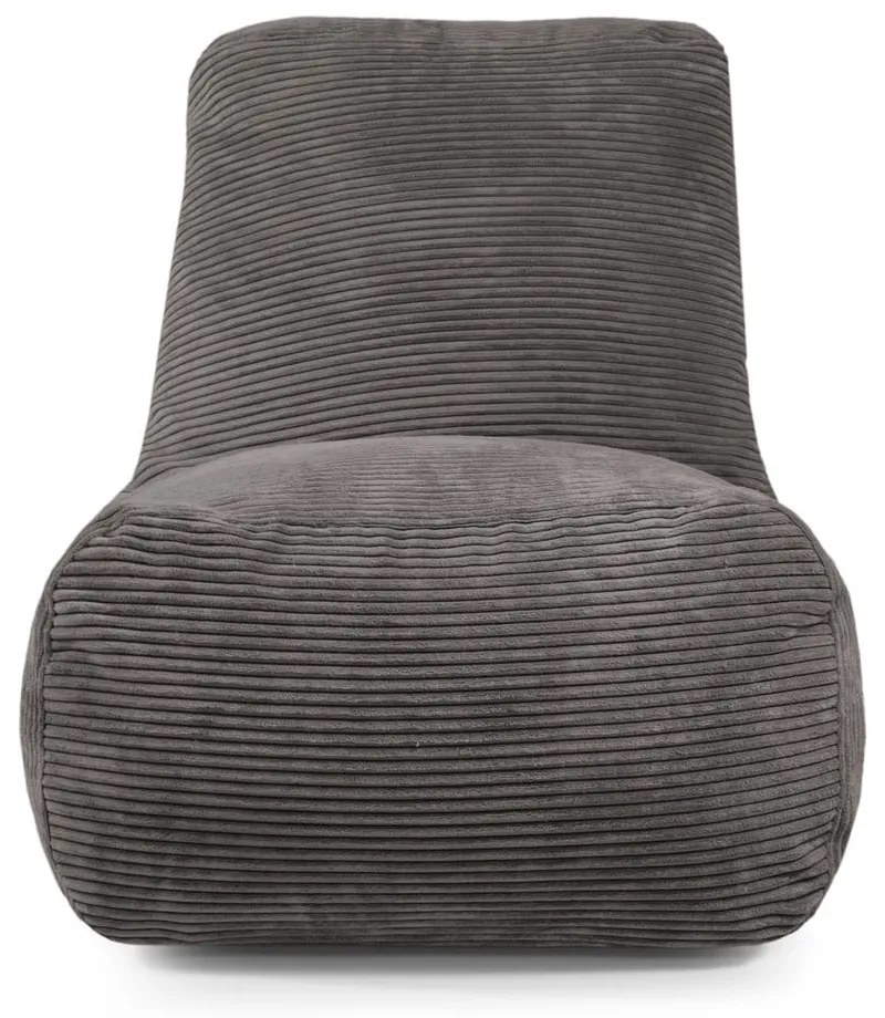 Fotoliu bean bag galben muștar cu tapițerie din catifea reiată Tube – SLOWDOWN