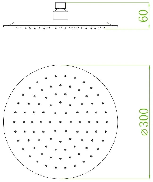 Palarie de dus rotunda slim FDesign Inula 30 cm, crom - FDSFD8-500-11