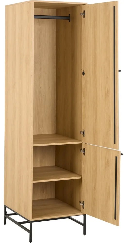 Șifonier în culoare naturală cu aspect de lemn de stejar 51x200x60 cm Albany – Actona