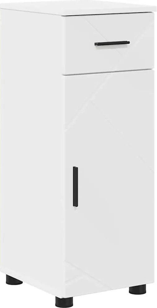 vidaXL Dulap de Baie cu ușă Alb 30 x 35 x 80 cm Lemn compozit & Metal