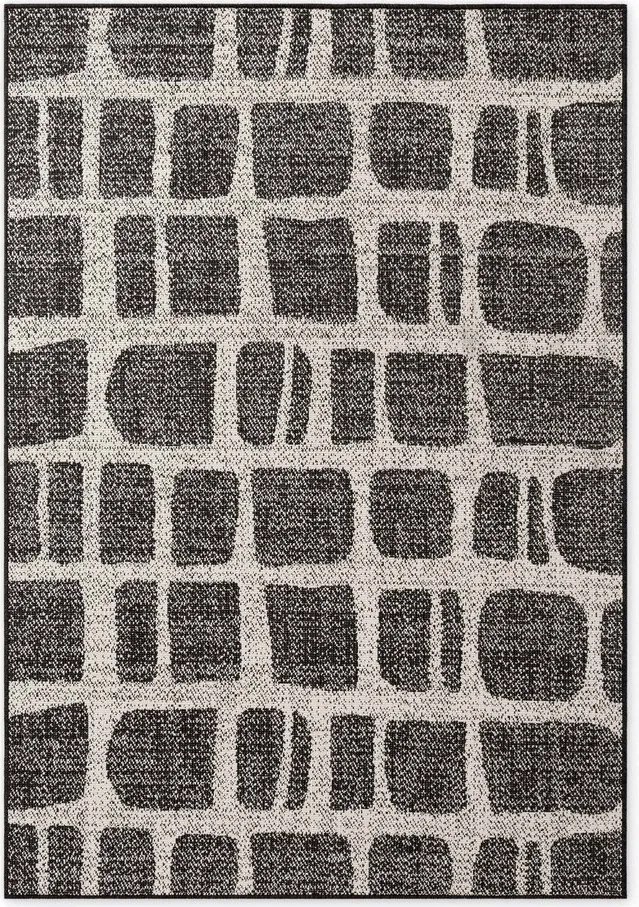 Covor pentru exterior și interior negru/crem 120x170 cm Haringey Ruskin – Ted Baker