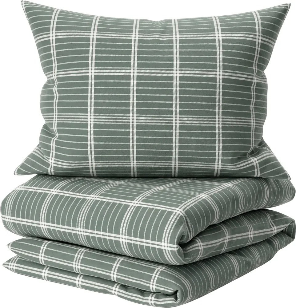 Lenjerie de pat din bumbac Renforce FIOREA verde Dimensiune lenjerie de pat: 2 buc 70 x 90 cm | 200 x 220 cm
