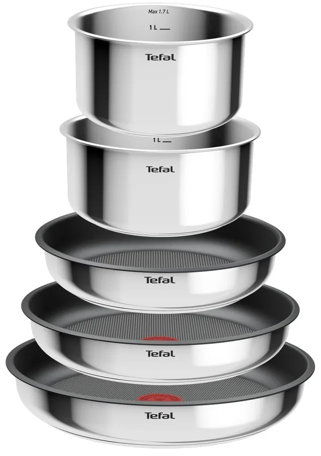 Set de vase pentru gătit 6 buc. din aluminiu INGENIO Cook Eat L881S604 – Tefal
