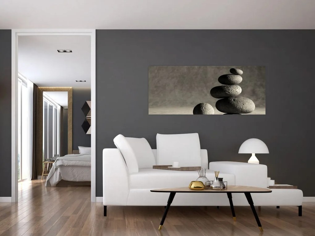 Tablou - Pietre gri (120x50 cm)