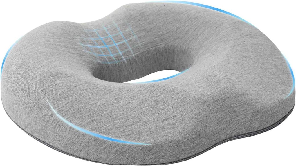 vidaXL Pernă pentru șezut Gri deschis 42 x 36,5 x 8 cm