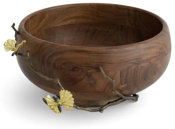 Bol din lemn pentru salata Butterfly Ginkgo