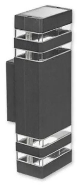 Aplica ﻿corp iluminat exterior arhitectural fatade inez 2x gu10 35w gri