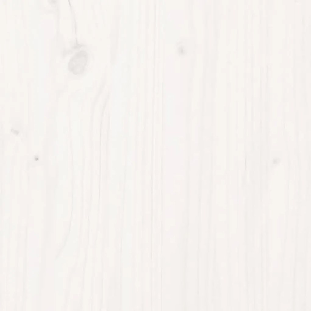 Pat de zi extensibil, alb, 2x(80x200) cm, lemn masiv de pin Alb