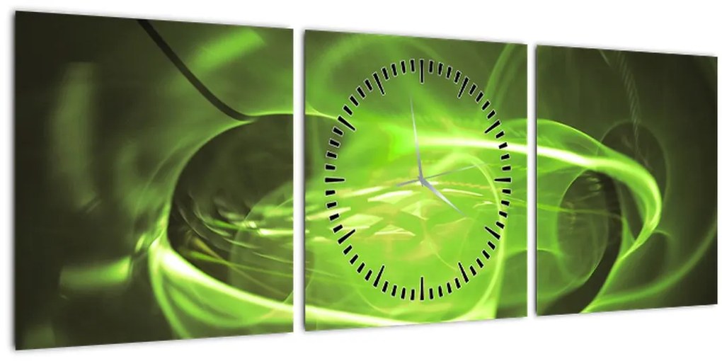 Tabloul modern abstract (cu ceas) (90x30 cm)