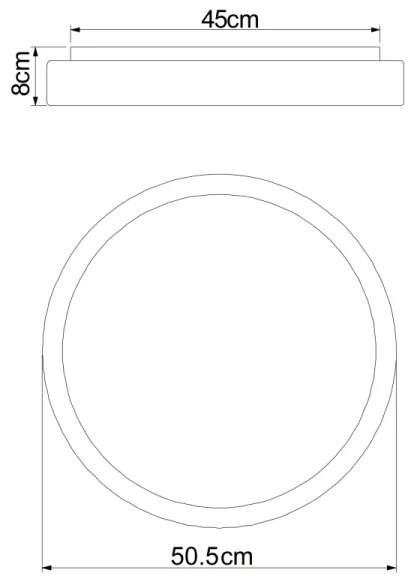 Plafonieră LED dimabilă SONNY LED/24W/230V Globo 41586-24 + telecomandă