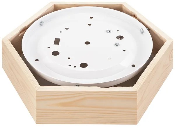 Plafonieră HEX NATURAL 1xE27/60W/230V d. 32 cm pin