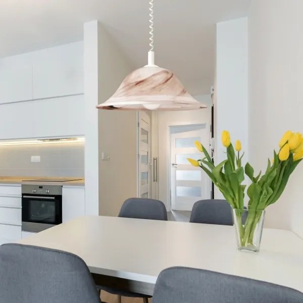 Rabalux 3954 - Lustră ALABASTRO 1xE27/60W/230V sticlă de alabastru