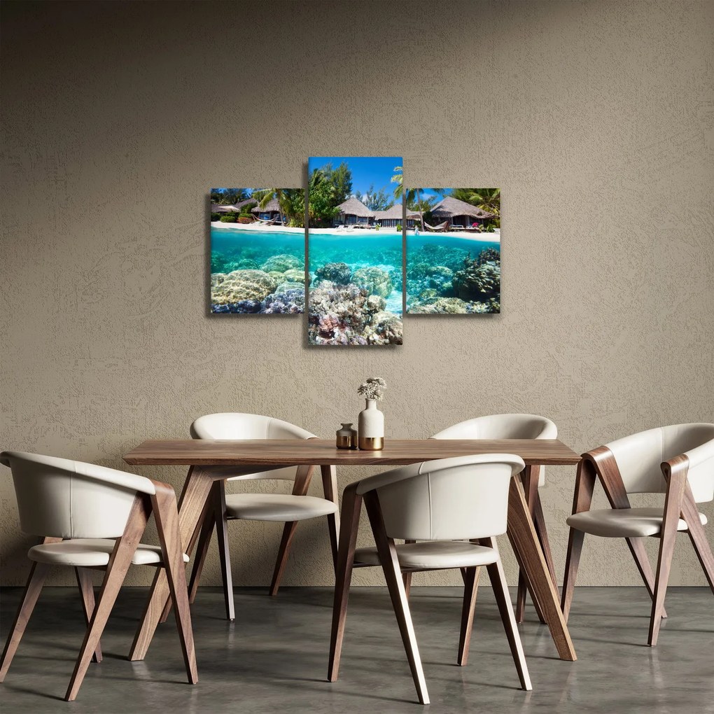 Tablou cu plaja pe insulă tropicală (90x60 cm)