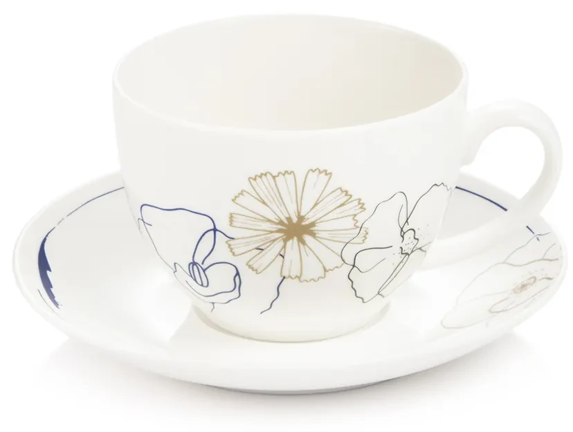 Set de 2 cești cu farfurie Tescoma myCOFFEE, Blossoms