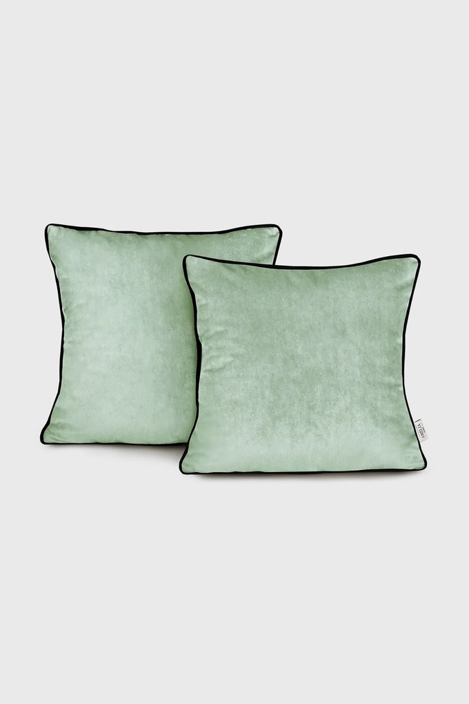 2PACK Față de pernă Velvet negru 45x45 cm