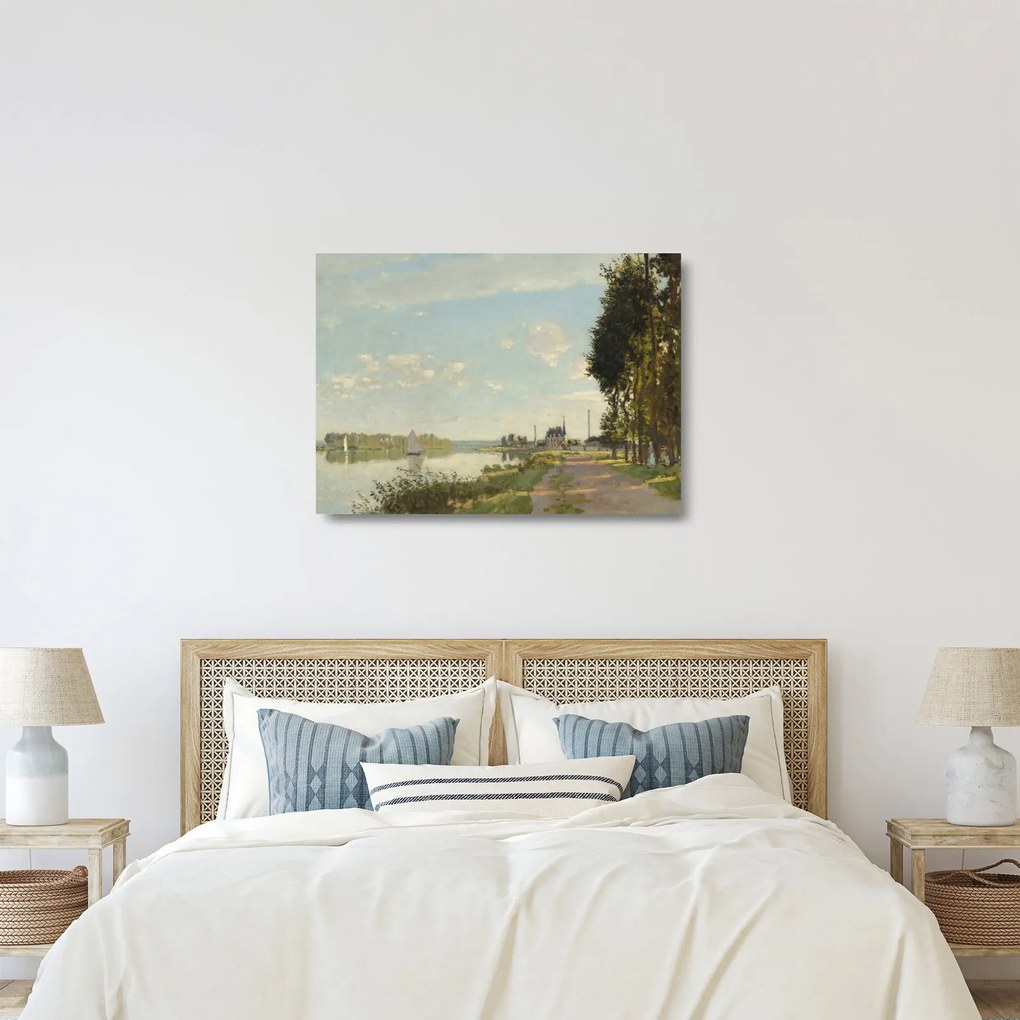 Tablou pe sticlă - Claude Monet, Argenteuil, reproducere (70x50 cm)