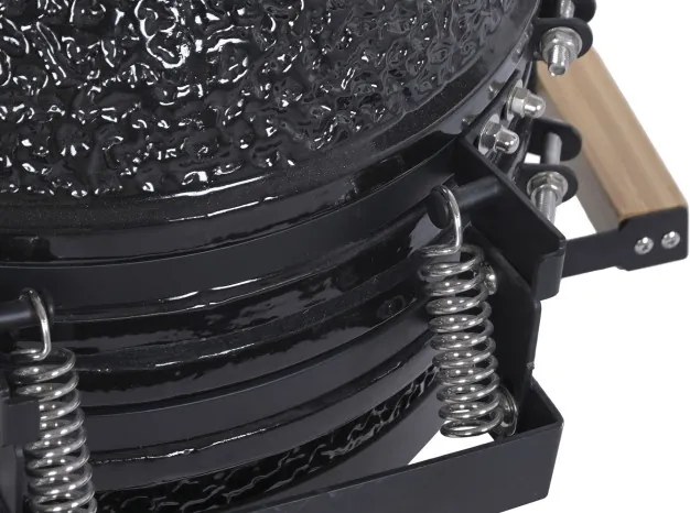 Grătar kamado din ceramică și metal, 51 x 53 x 64 cm, negru, „Barbecue Ceramic"