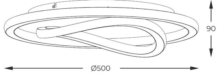 Plafoniera, Lustra aplicata LED design minimalist LENS